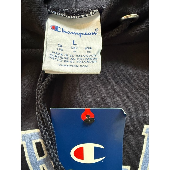 NWT North Carolina Athletics Champion Hoodie - Large - Navy Blue - Picture 2 of 2